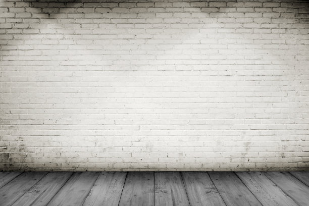 木地板和砖墙背景图片下载