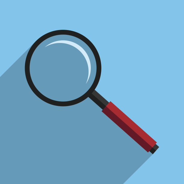 带有长影子的放大镜图片下载