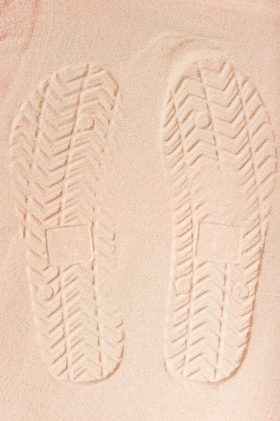 印花凉鞋干细沙图片下载