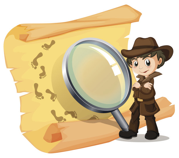 侦探和放大镜图片下载