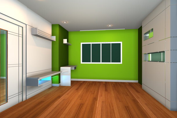 卧室内部空空荡荡图片下载