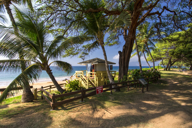 夏威夷毛伊岛南岸的卡马奥莱三世海滩图片下载