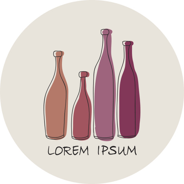 酒瓶抽象设计图片下载