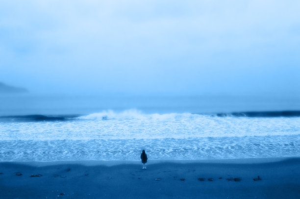 海和女孩图片下载