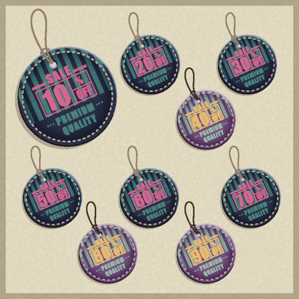 一套商业标签和销售标签图片下载