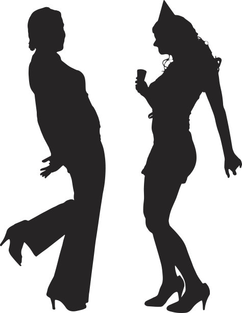 一个女人的矢量剪影。图片下载