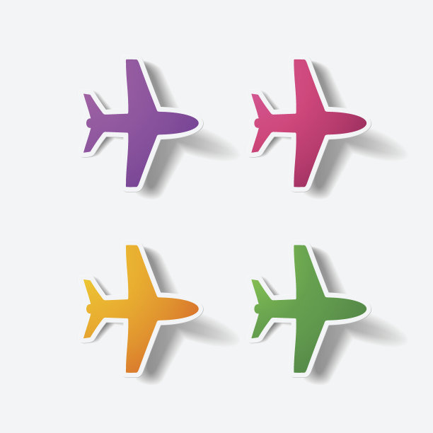 纸夹贴纸:飞机图片下载