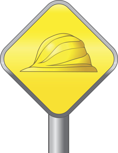 黄色安全帽安全符号向量图标图片下载