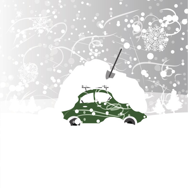 车顶有雪堆，冬季暴风雪图片下载