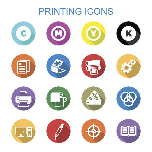 打印长阴影图标图片下载