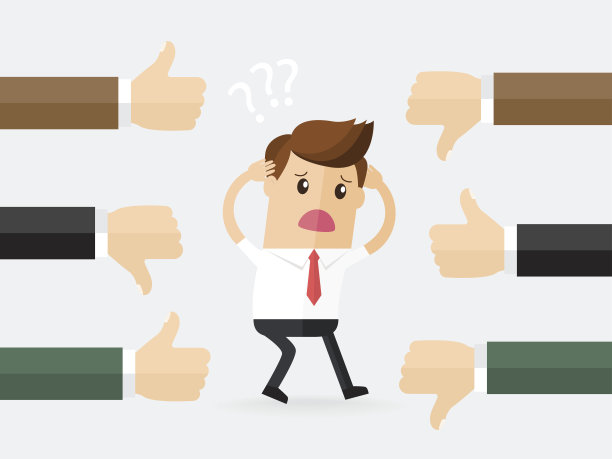 困惑的商人从客户那里得到各种各样的反馈图片下载