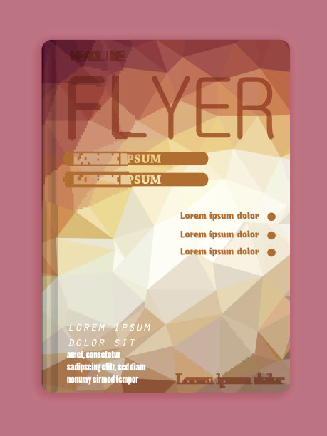 手册模板。彩色背景设计，矢量插图图片下载