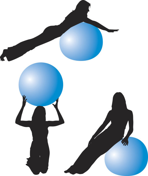 瑜伽球轮廓图片下载