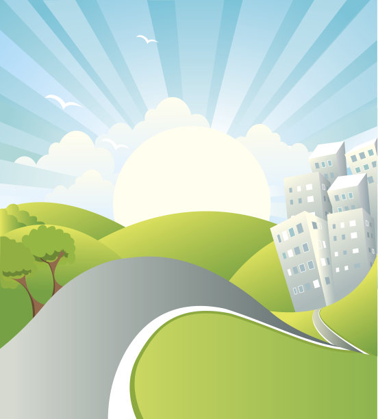 与道路景观图片下载