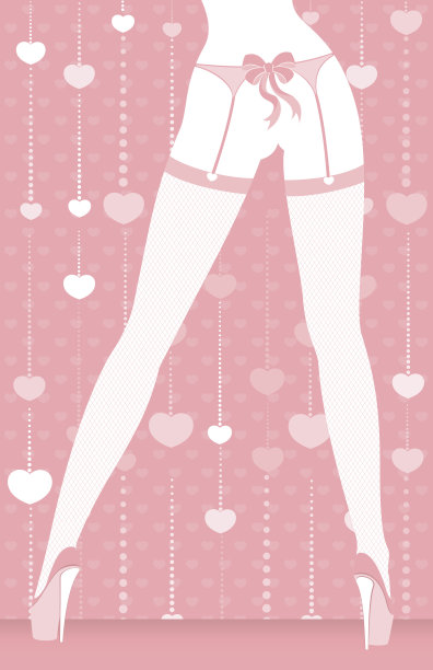 纤细美丽的女人的脚。向量图片下载