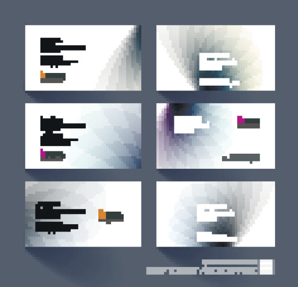 矢量名片模板与软形状和波浪backgro图片下载