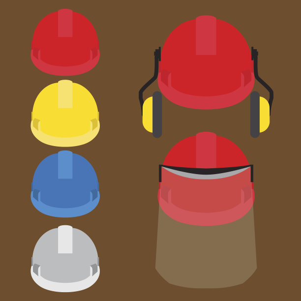 一套工人头盔图片下载