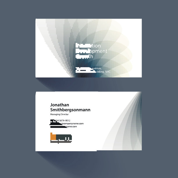 矢量名片模板与软形状和波浪backgro图片下载