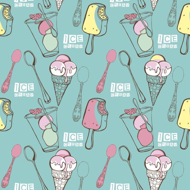 图案与有趣的冰淇淋。图片下载