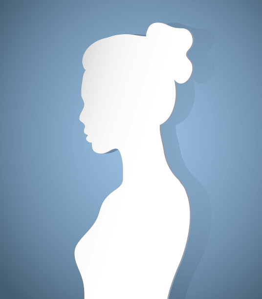 美女剪影，矢量肖像图片下载