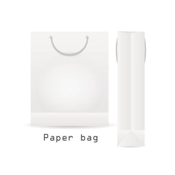 带绳的白色纸袋图片下载