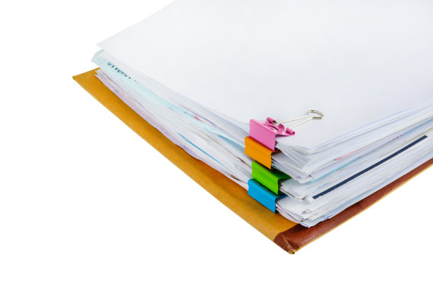 附有夹头的文件图片下载