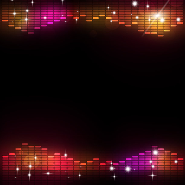 迪斯科音乐均衡器派对背景素材图片