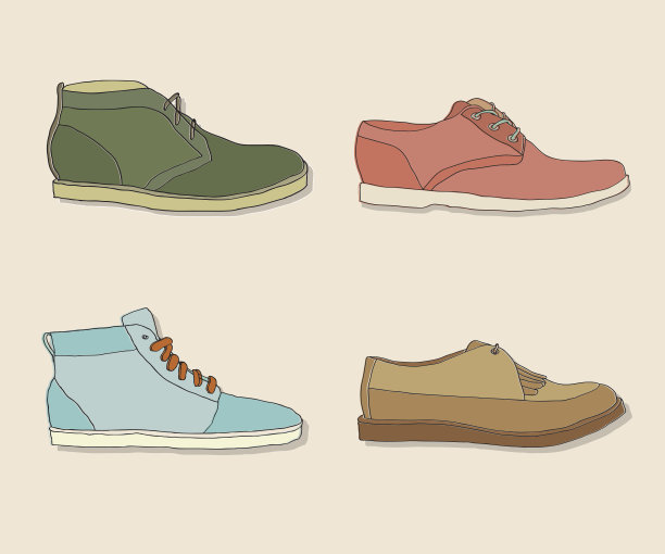 男鞋:沙漠靴、德比斯、运动鞋和粗革皮鞋图片下载