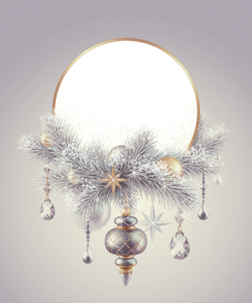 圣诞复古空白横幅模板，寒假背景图片下载