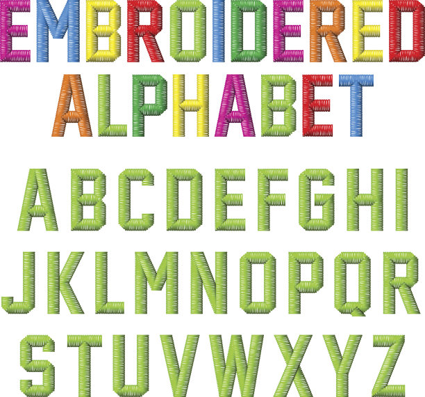 绣花字体,字母素材图片