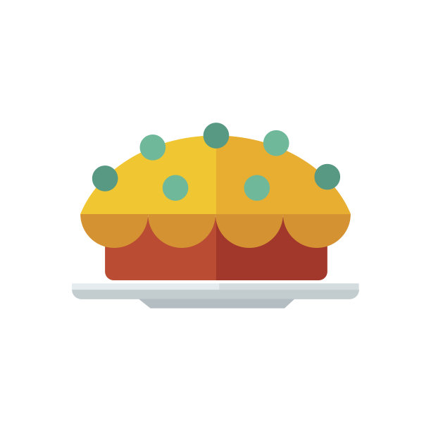 馅饼图标上的菜黄色图片下载