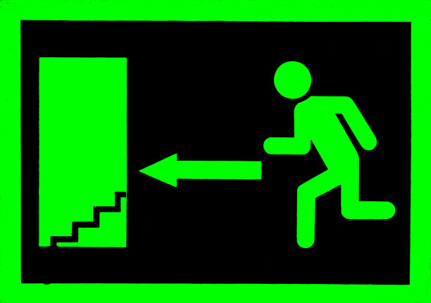 紧急出口标志图片下载