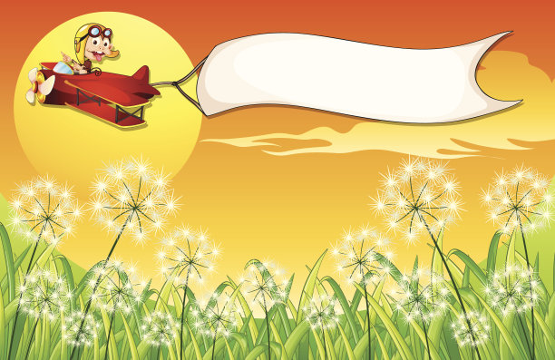 挂着空横幅的飞机图片下载