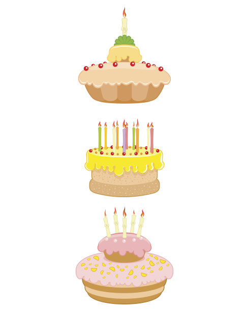 三个蛋糕图片下载