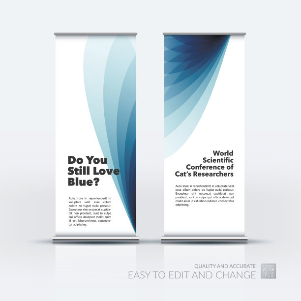 向量集现代卷旗站设计与图片下载