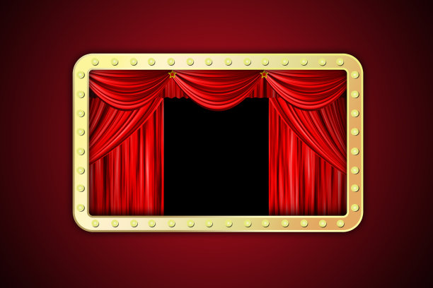 金色框架与灯。图片下载