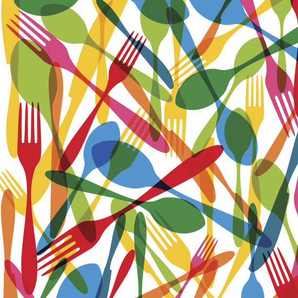 餐具当代孤立图片下载