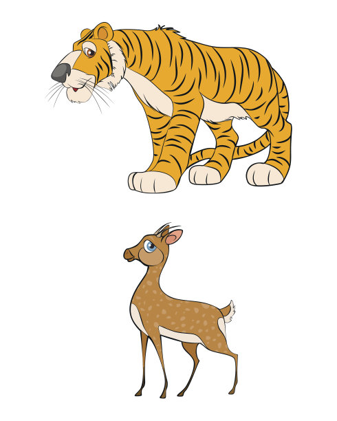 瞪羚和老虎图片下载
