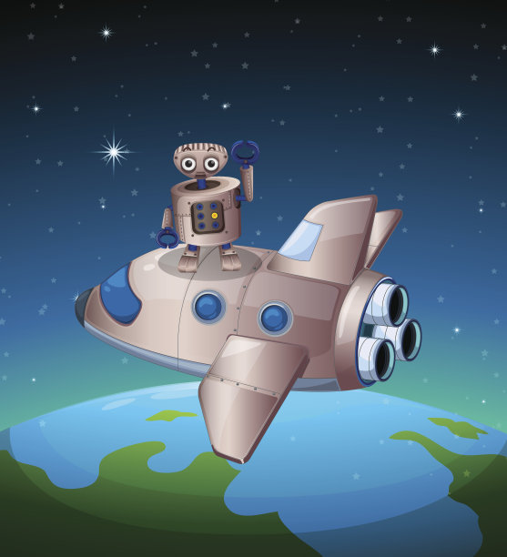 飞船上方的机器人图片下载