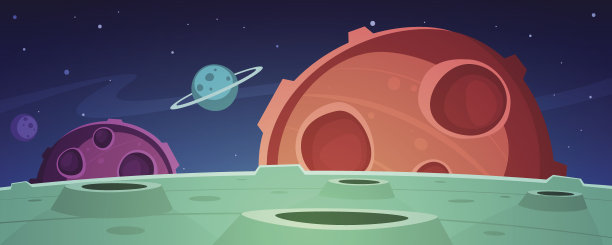 卡通游戏空间背景素材图片