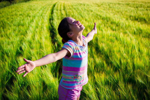 麦田里的快乐女孩图片下载