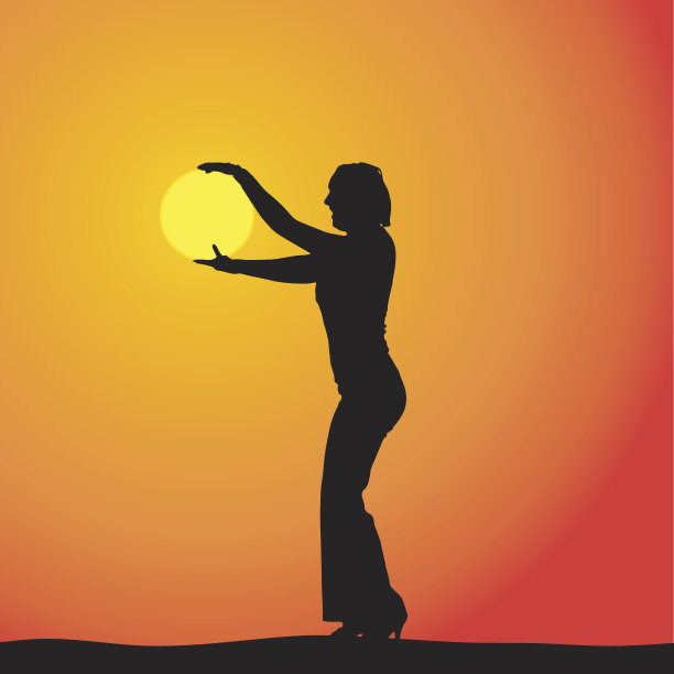 一个女人的矢量剪影。图片下载