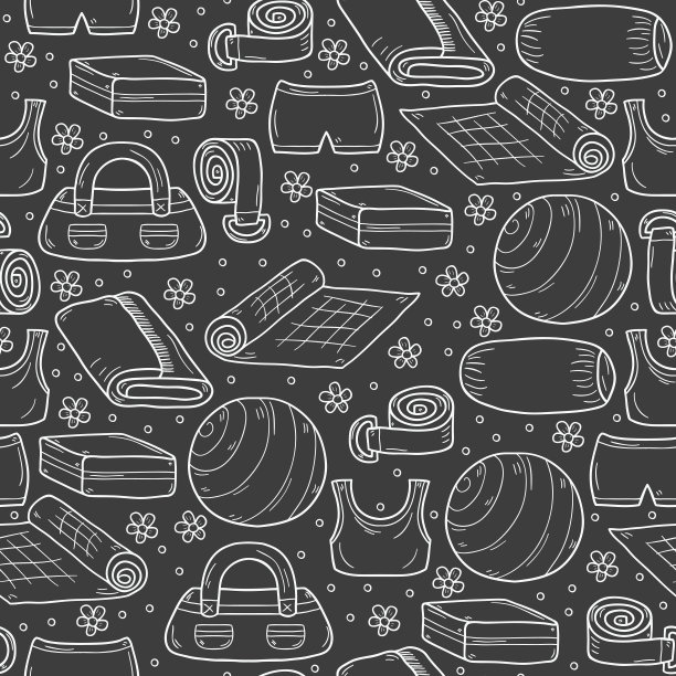 无缝瑜伽器材背景图片下载