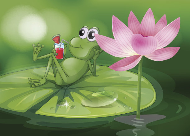 青蛙在睡莲上图片下载
