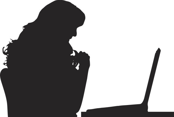 一个女人的矢量剪影。图片下载