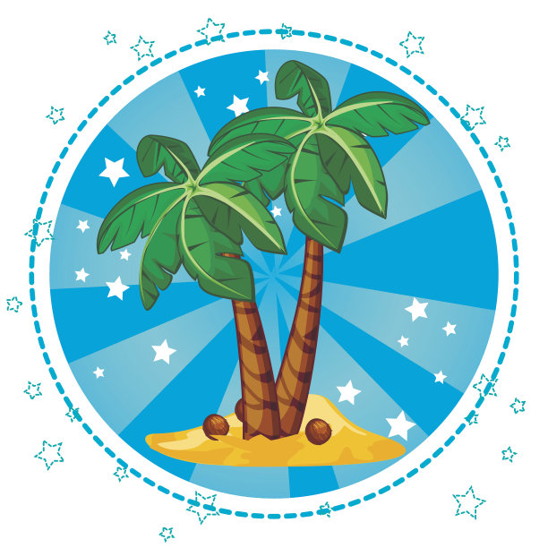 岛屿和椰子树图片下载