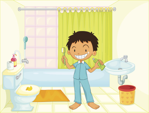 孩子在浴室里图片下载