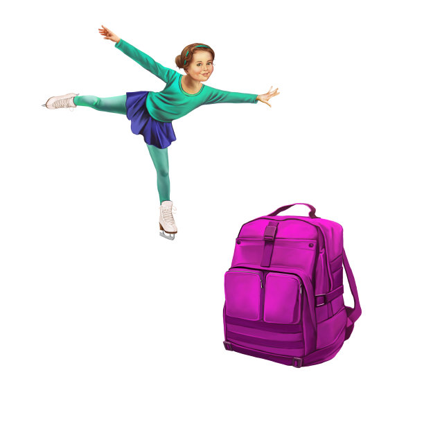 绿色背包站图片下载