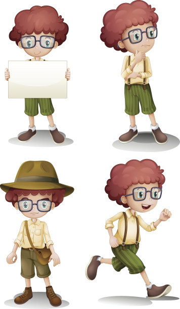 一个小男孩的不同情绪图片下载