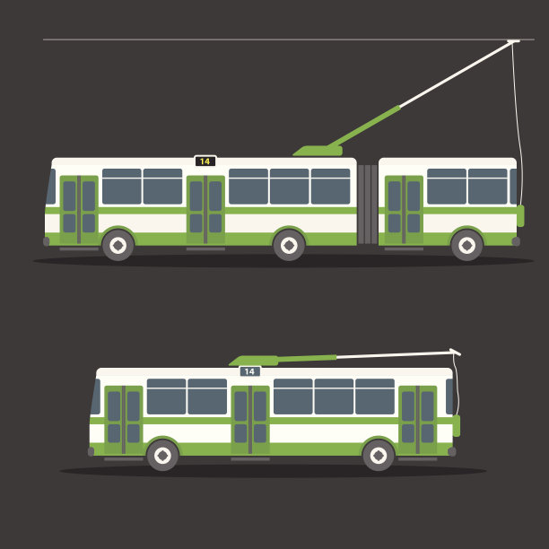 С密度电动无轨电车图片下载